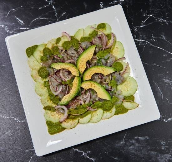 Aguachiles verdes cocinado.